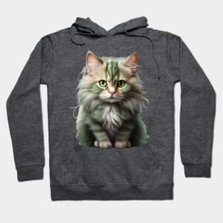 Cat with green eyes Hoodie